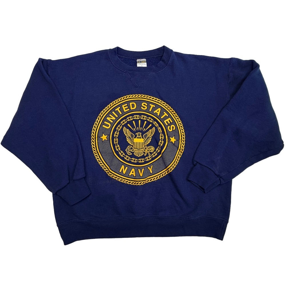 Vintage U.S. Navy Originals Crewneck Sweatshirt Large USA Made Military Soffe